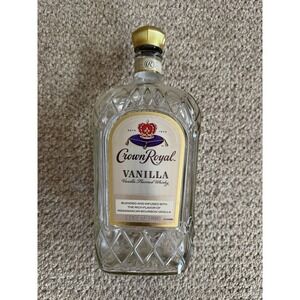 Crown Royal Bottle 1.75 L Liter Big Bottle With Crown Lid EMPTY